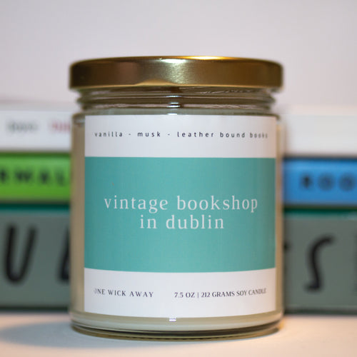 one wick away vintage bookshop in dublin candle