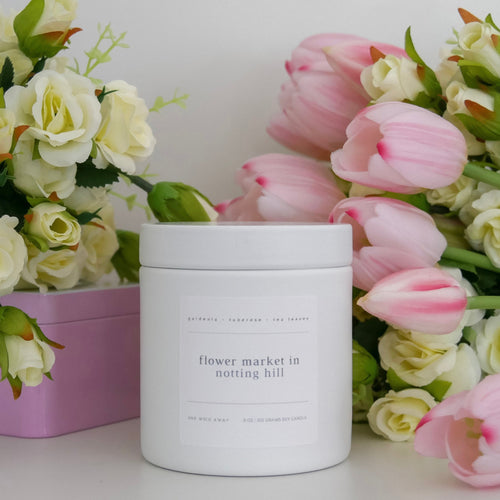 one wick away flower market in notting hill london candle